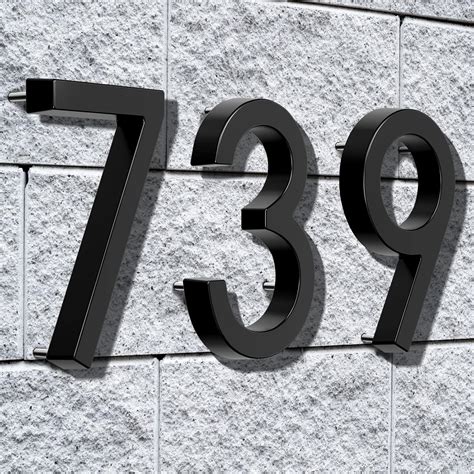 metal house numbers 6-inch|6 inch house numbers adhesive.